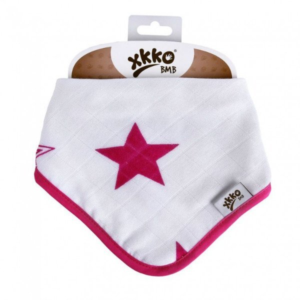 XKKO Esarfa din bambus Magenta Stars