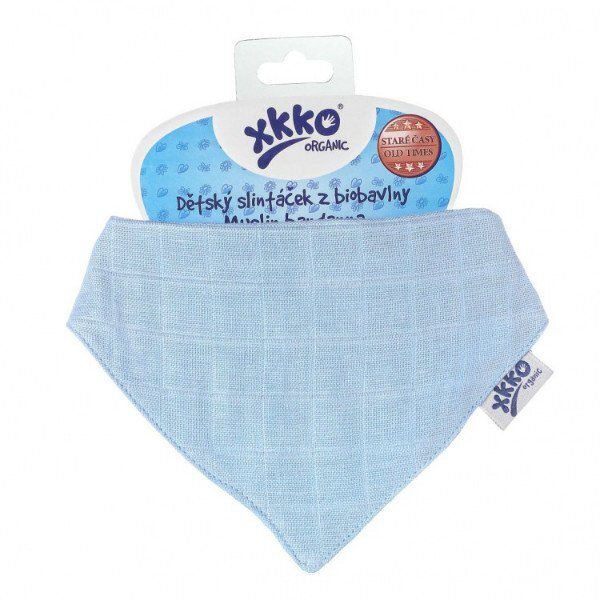 XKKO Esarfa din bumbac organic Sky Blue