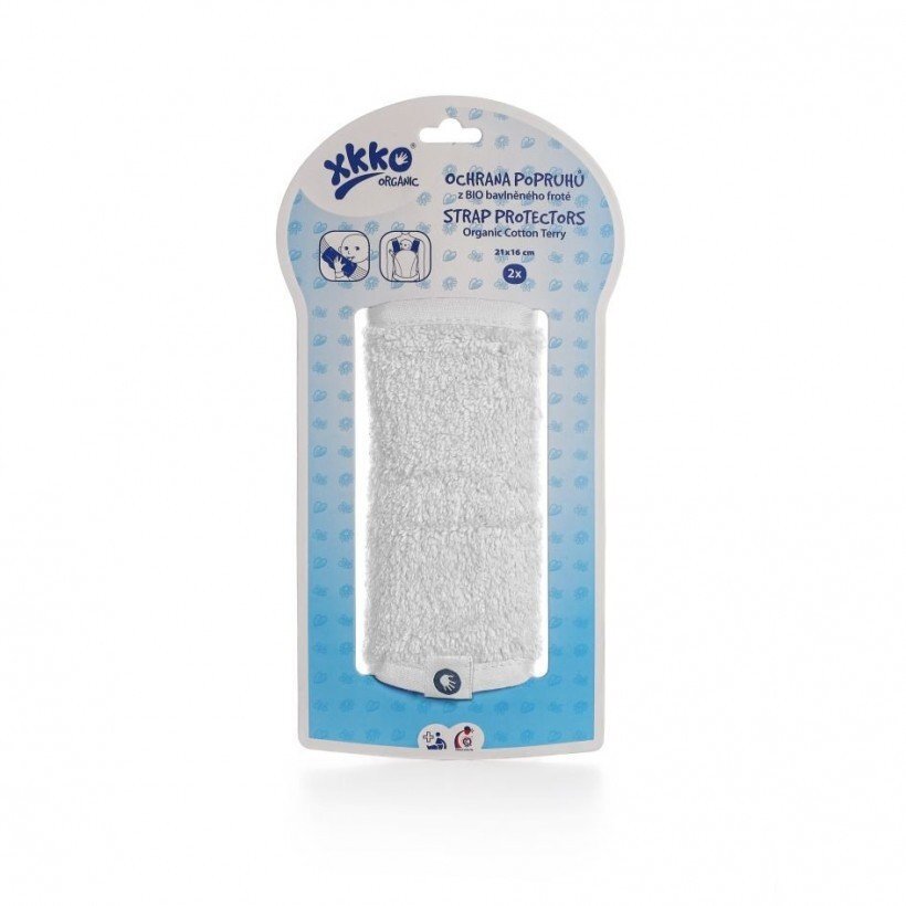 XKKO Protectii centura bumbac organic alb 2 buc
