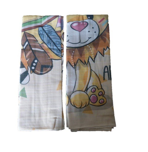 XKKO Set 2 museline din bumbac 70x55 cm Lion Sevi