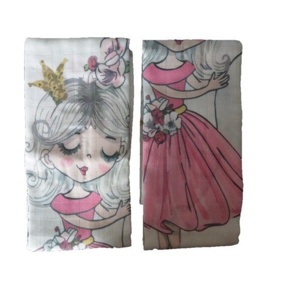 XKKO Set 2 museline din bumbac 70x55 cm Swan Sevi