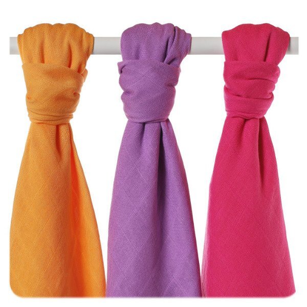 XKKO Set 3 museline din bambus 70x70cm Red Sky Mix