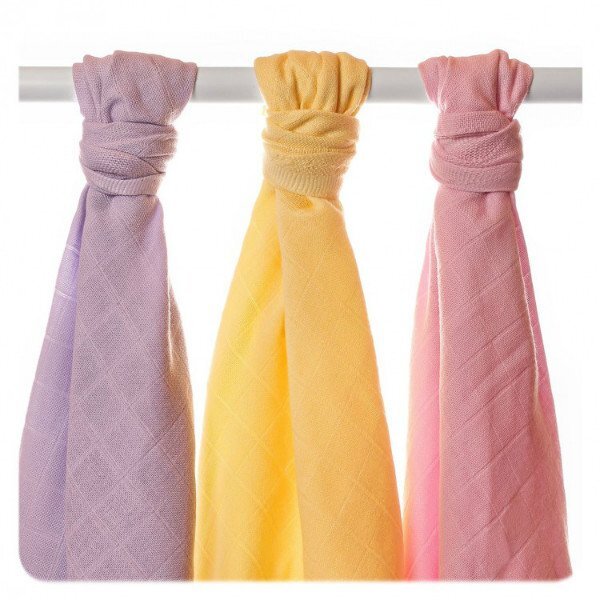 XKKO Set 3 prosoape muselina bbc organic 90x100cm Girls