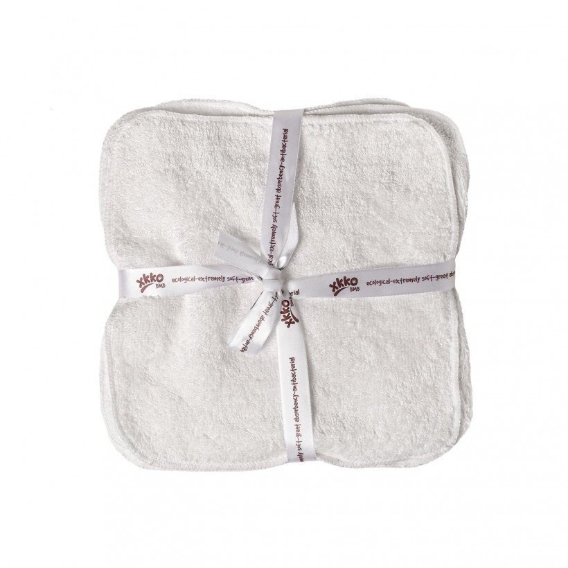 XKKO Set 5 prosoapele bambus 21x21cm Alb