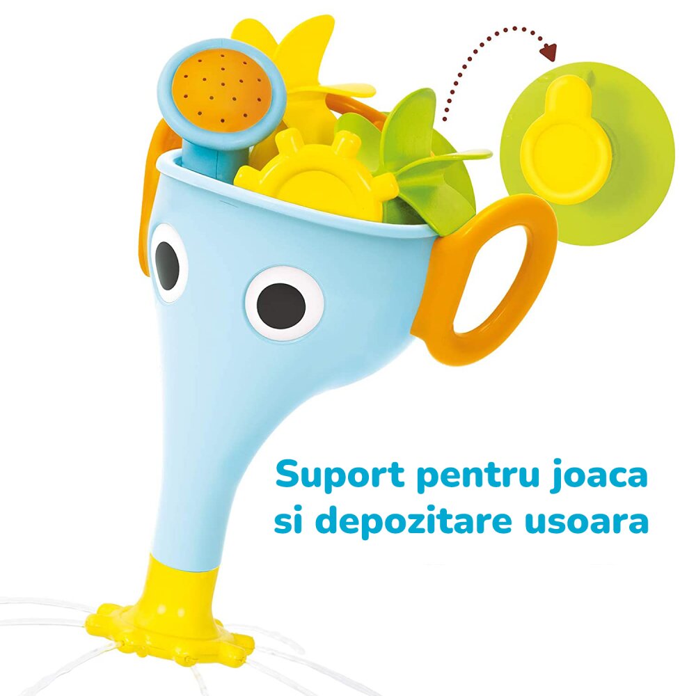 Yookidoo Jucarie trompa de elefant cu stopitoare pentru baie albastru +18 luni