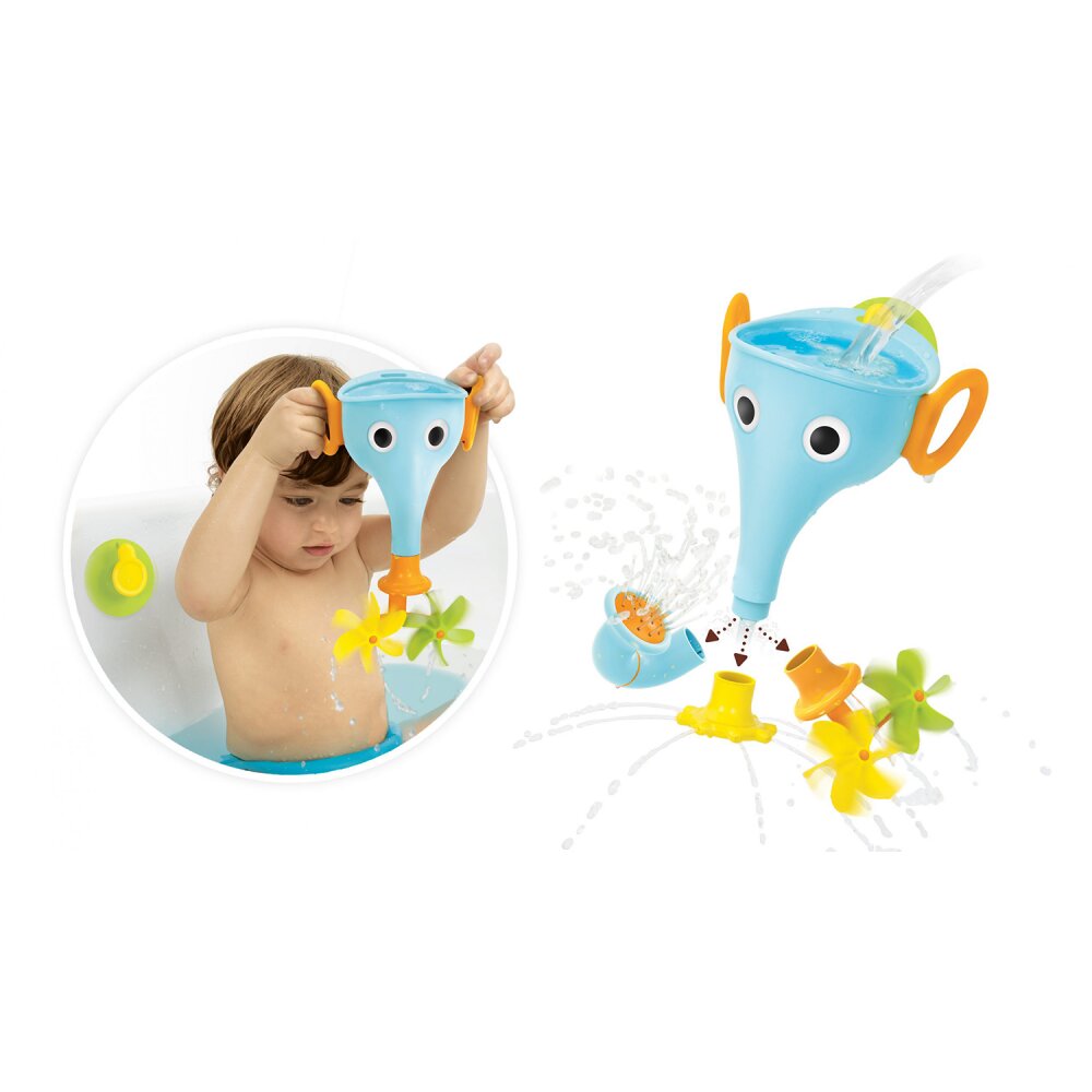 Yookidoo Jucarie trompa de elefant cu stopitoare pentru baie albastru +18 luni