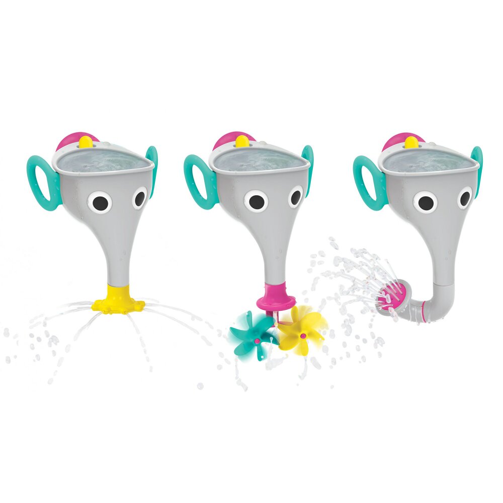 Yookidoo Jucarie trompa de elefant cu stopitoare pentru baie gri +18 luni