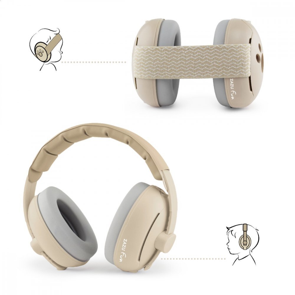 Zazu Kids Casti antifonice pentru copii Earmuffs Bej