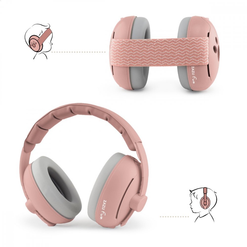 Zazu Kids Casti antifonice pentru copii Earmuffs Roz