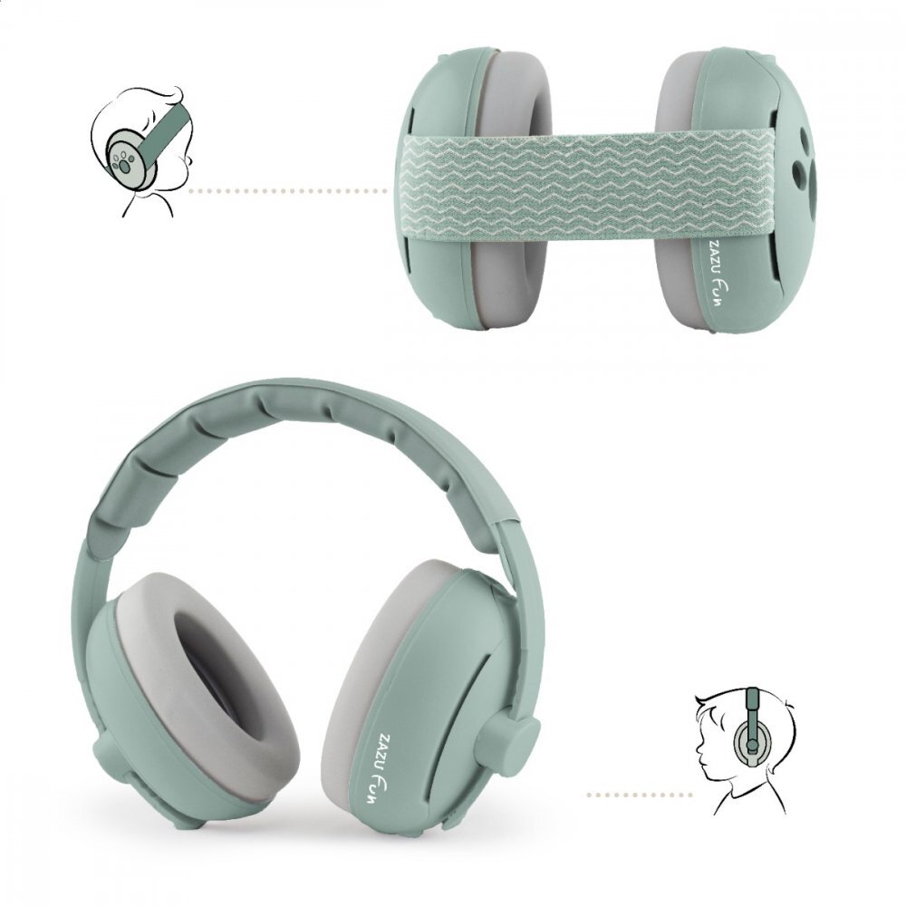 Zazu Kids Casti antifonice pentru copii Earmuffs Sage