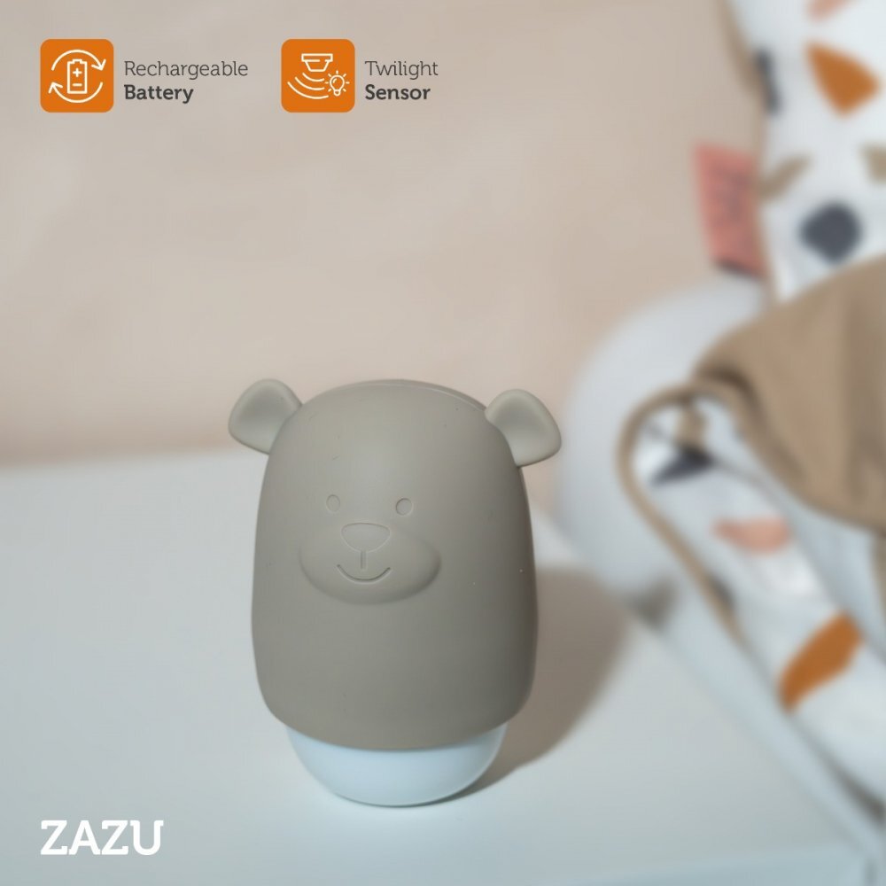 Zazu Kids Lampa de veghe cu senzor de lumina Benny the Bear Bej