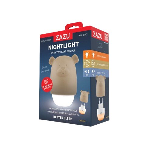 Zazu Kids Lampa de veghe cu senzor de lumina Benny the Bear Bej