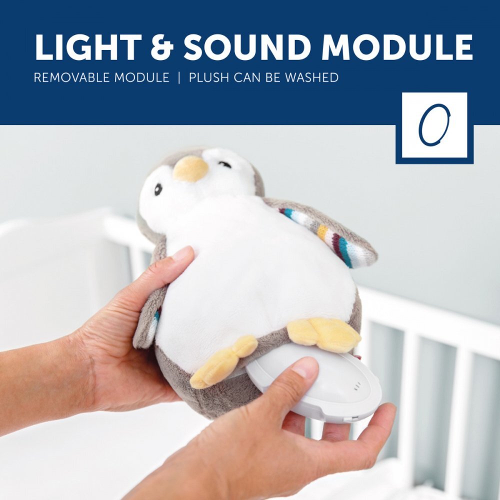 Zazu Kids Plus cu mecanism de linistire si relaxarea bebelusului Pinguinul Phoebe