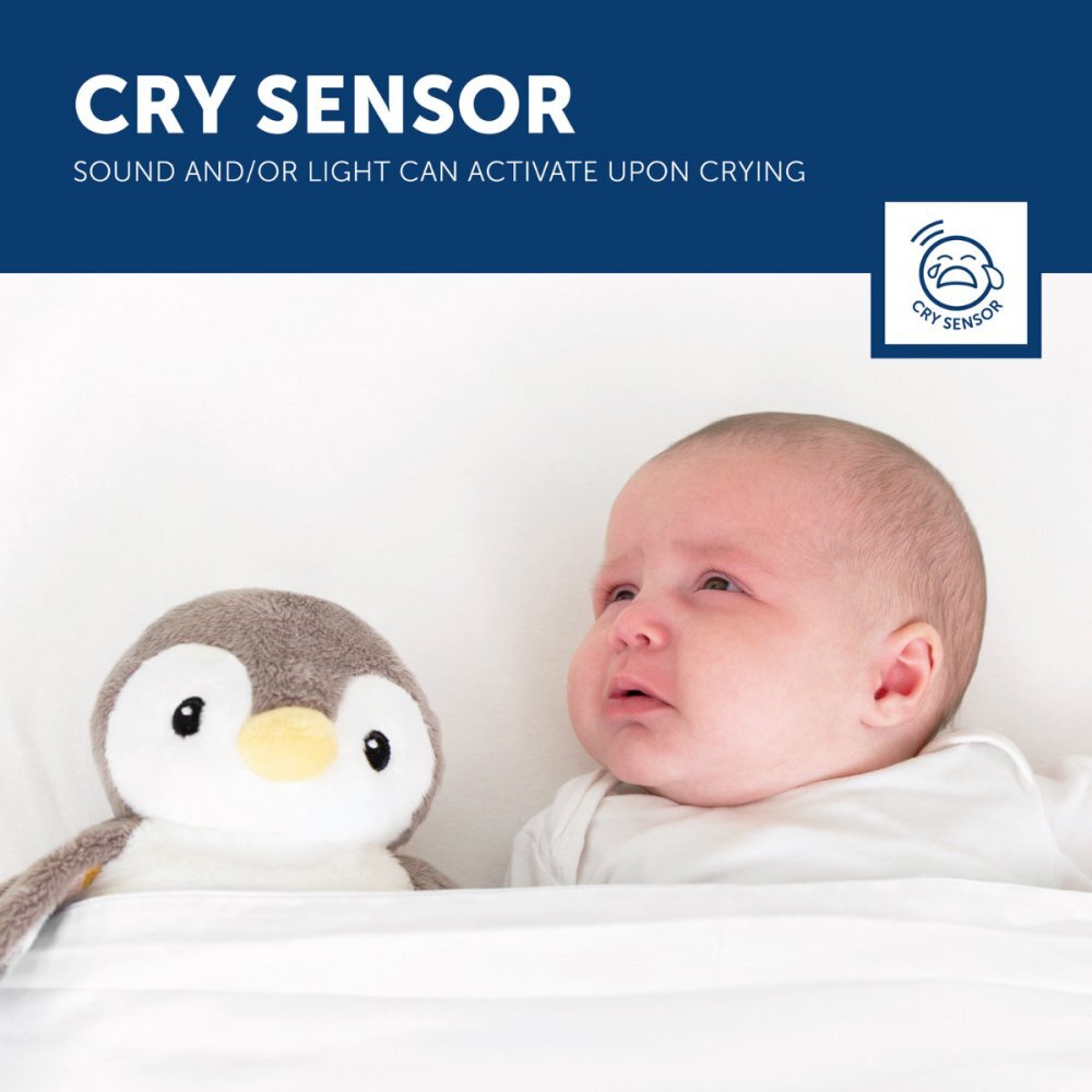 Zazu Kids Plus cu mecanism de linistire si relaxarea bebelusului Pinguinul Phoebe