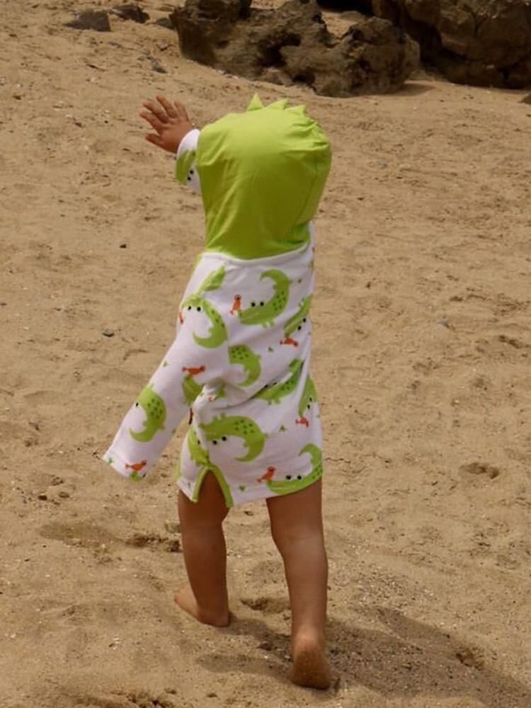 ZOOCCHINI Poncho Baie UPF50 + 0-12 luni Alligator