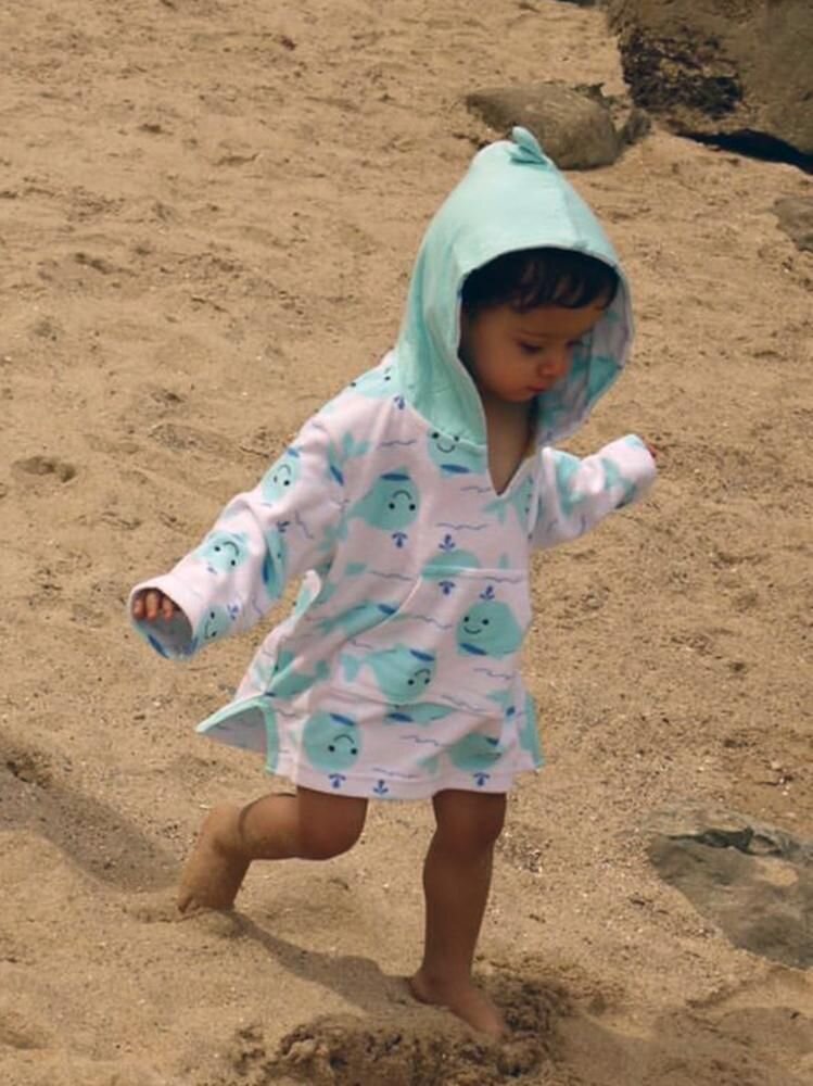 ZOOCCHINI Poncho Baie UPF50 + 0-12 luni Seahorse