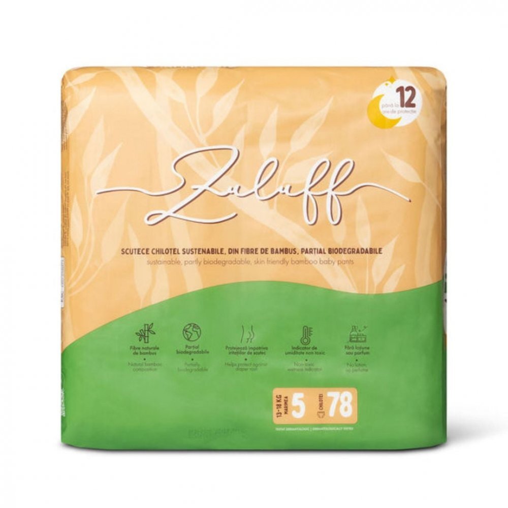 Zuluff Scutece chilotel Mega Pack marimea 5 13-18 kg 78 bucati