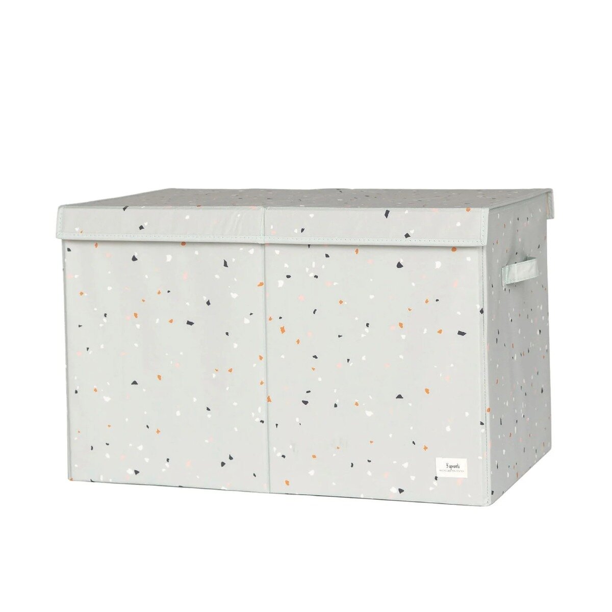 3 Sprouts Cufar pliabil pentru camera copiilor material reciclat Terrazzo Verde
