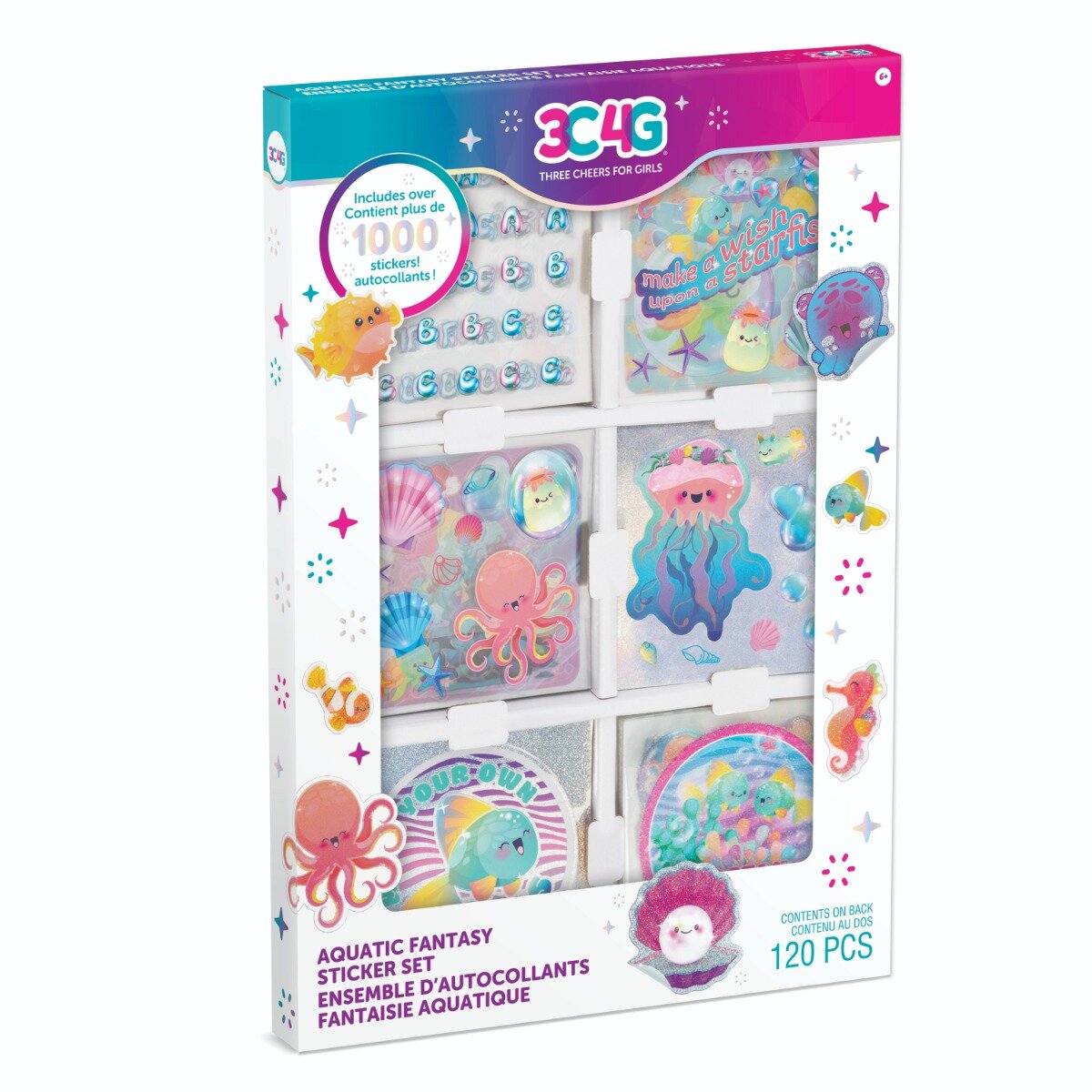 3C4G Set de stickere Aquatic Fantasy 120 piese