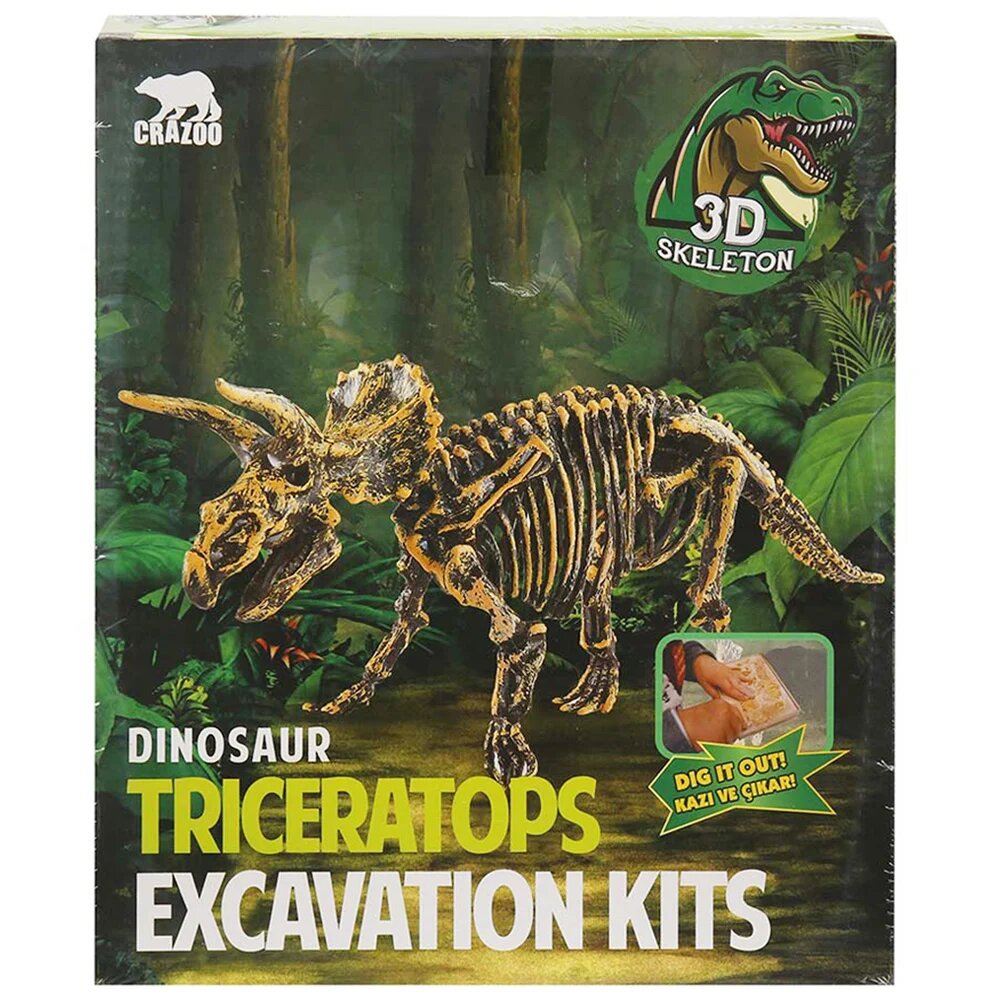 3D Skeleton Kit arheologic Sapa si descopera un Triceratops