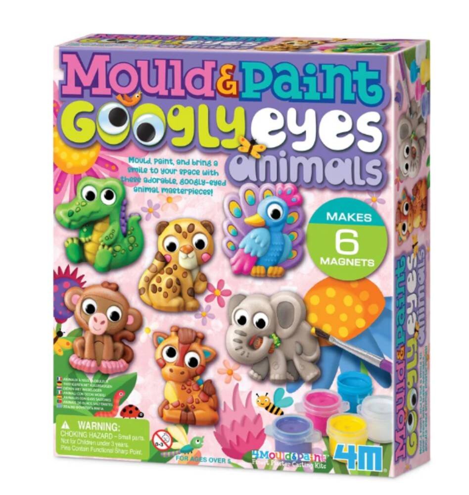 4M Atelier creativ Avenir Modeleaza si picteaza Animale cu ochi mobili