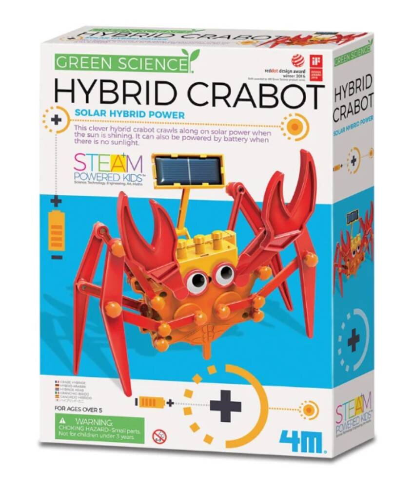 4M Kit constructie crab robot hibrid Stiinta verde