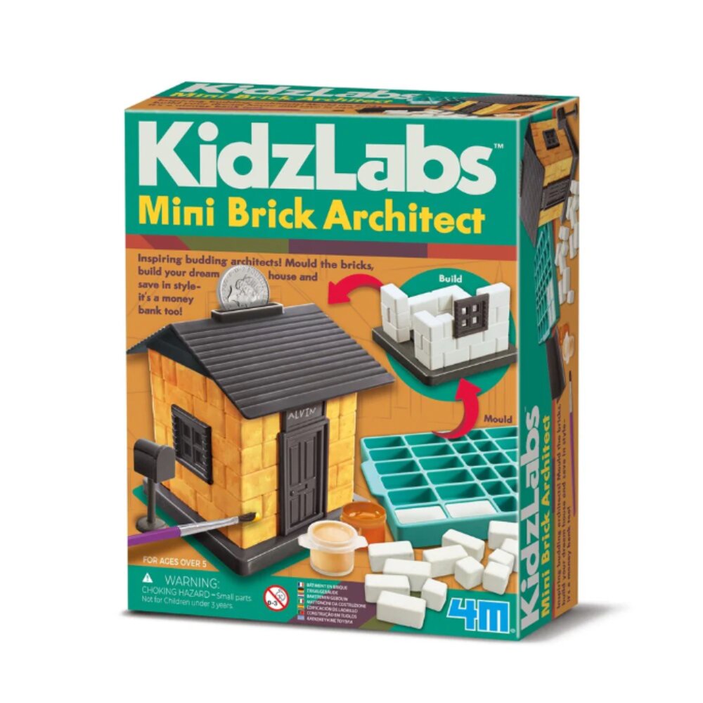 4M Kit creativ Construieste cu mini caramizi KidzLabs
