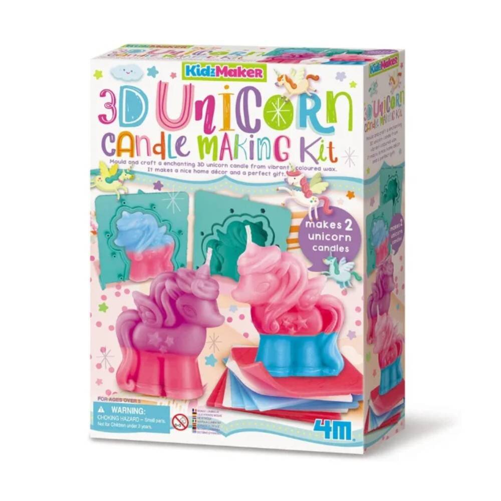 4M Kit creativ Creeaza lumanari 3D cu unicorn KidzMaker