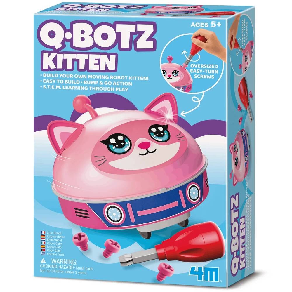 4M Kit de asamblare Robot Q.Botz Pisicuta Kidzrobotix