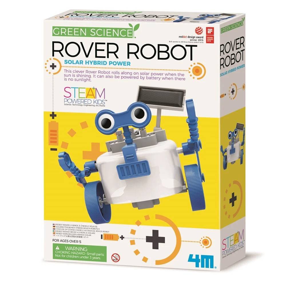 4M Kit DIY Green Science Robot Rover hibrid cu energie solara