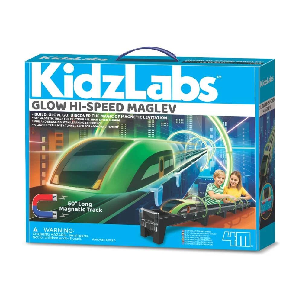 4M Kit experimente Kidzlabs Tren Maglev fosforescent de mare viteza