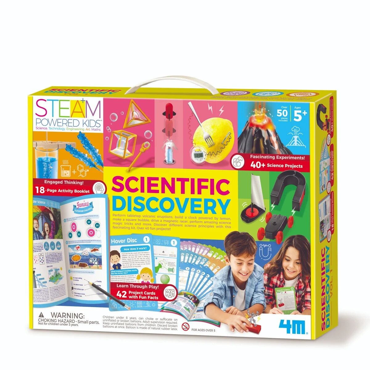 4M Kit stiintific cu 42 experimente STEAM Kids Descoperiri stiintiice Vol 1