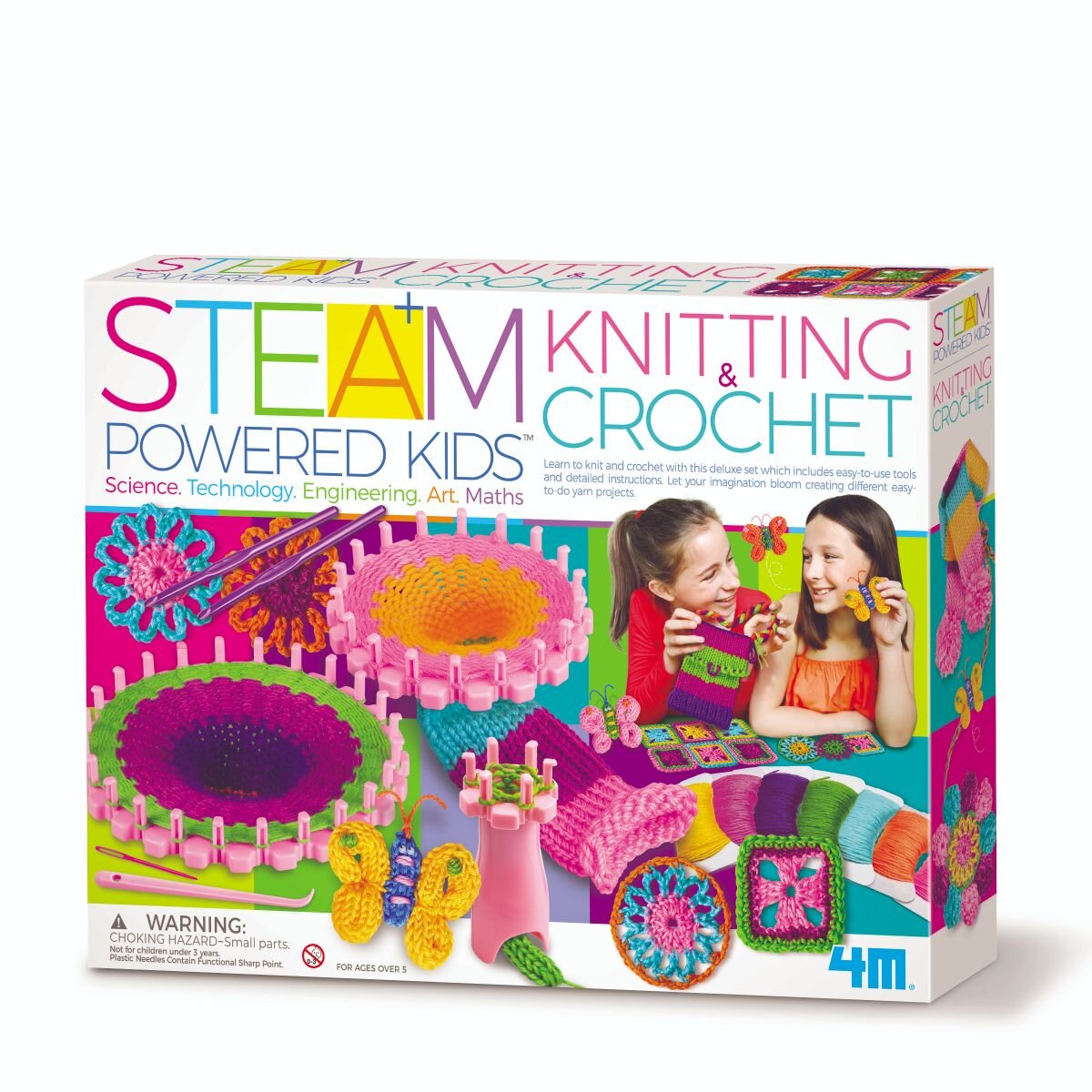4M Kit stiintific STEAM Kids Tricotat si crosetat
