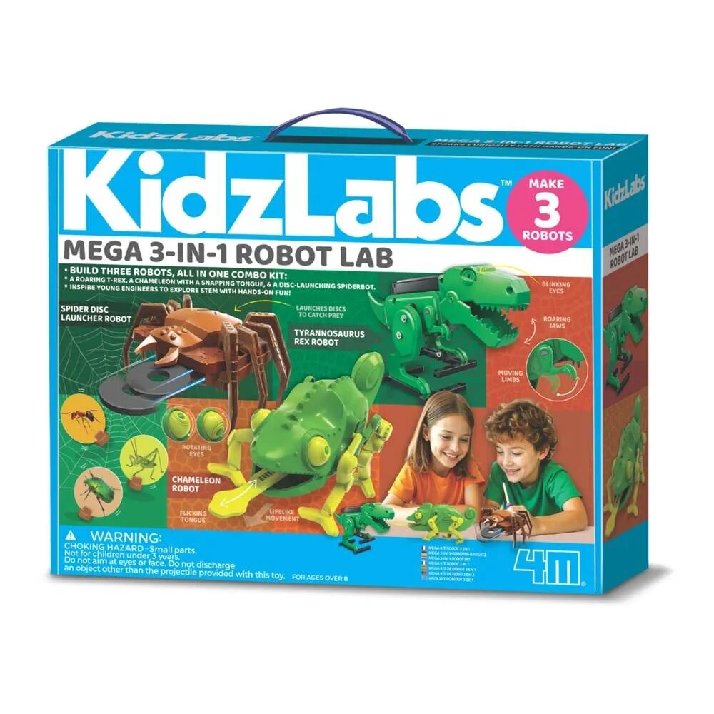 4M Mega laborator de robotica Kidzlabs 3 roboti