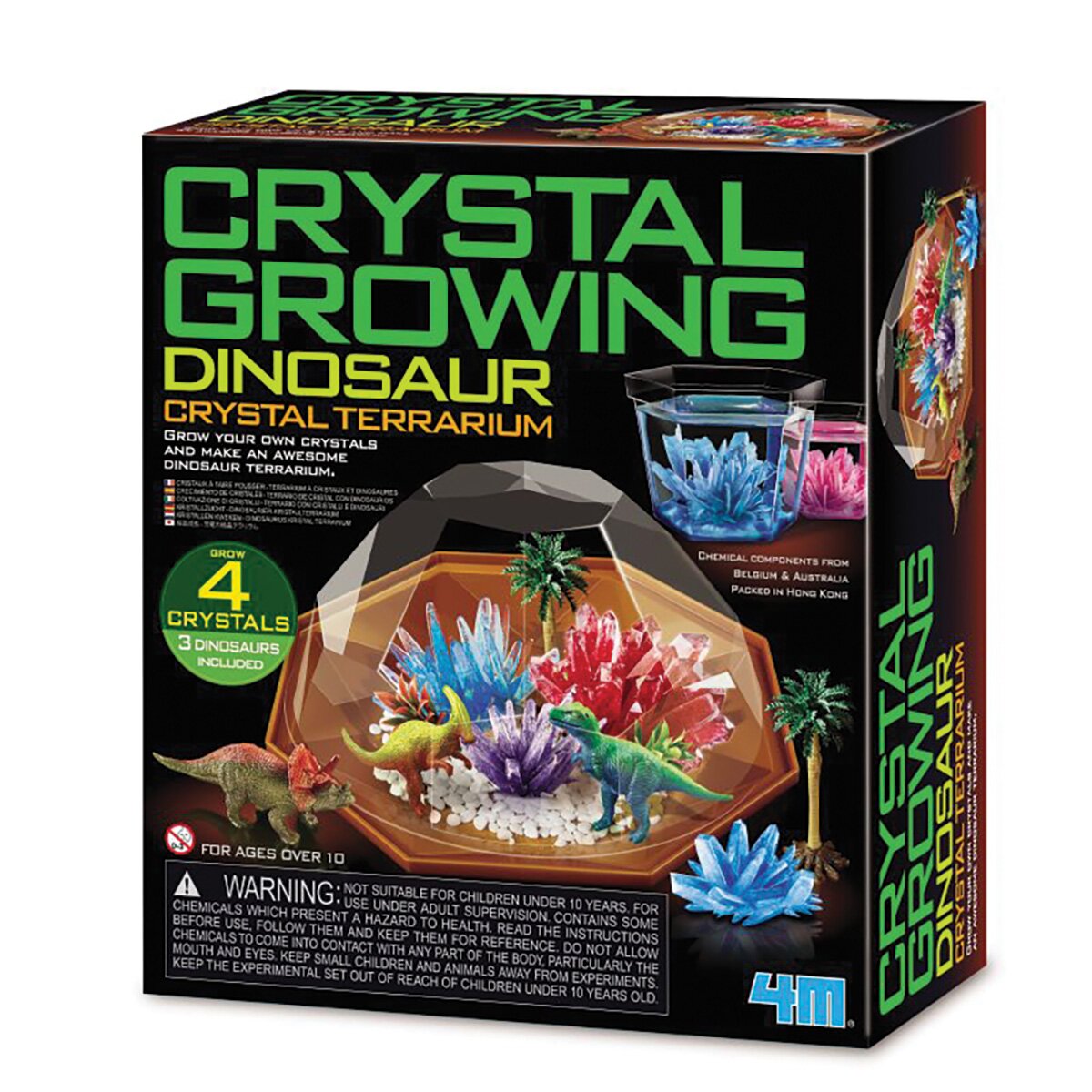 4M Set experimente de crescut cristale Terariu cu dinozauri