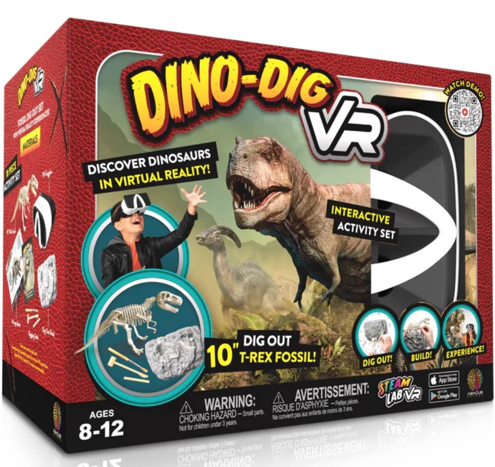 Abacus Brands Kit stem interactiv VR Descopera dinozaurii in realitate virtuala