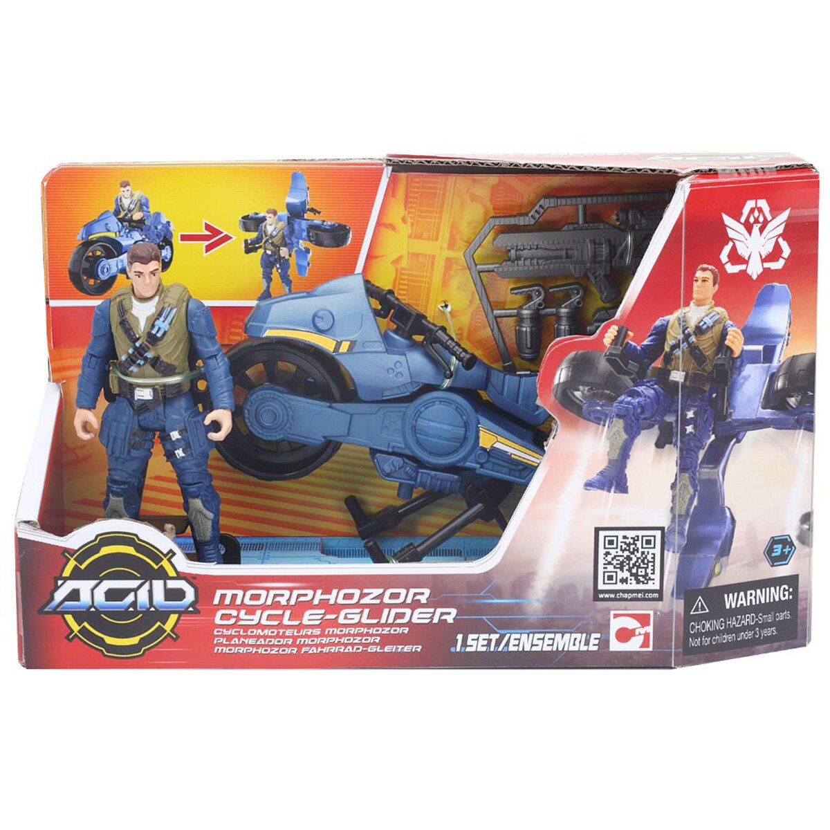 ACID Set de joaca figurina cu vehicul transformabil Morphozor Cycle-Glider