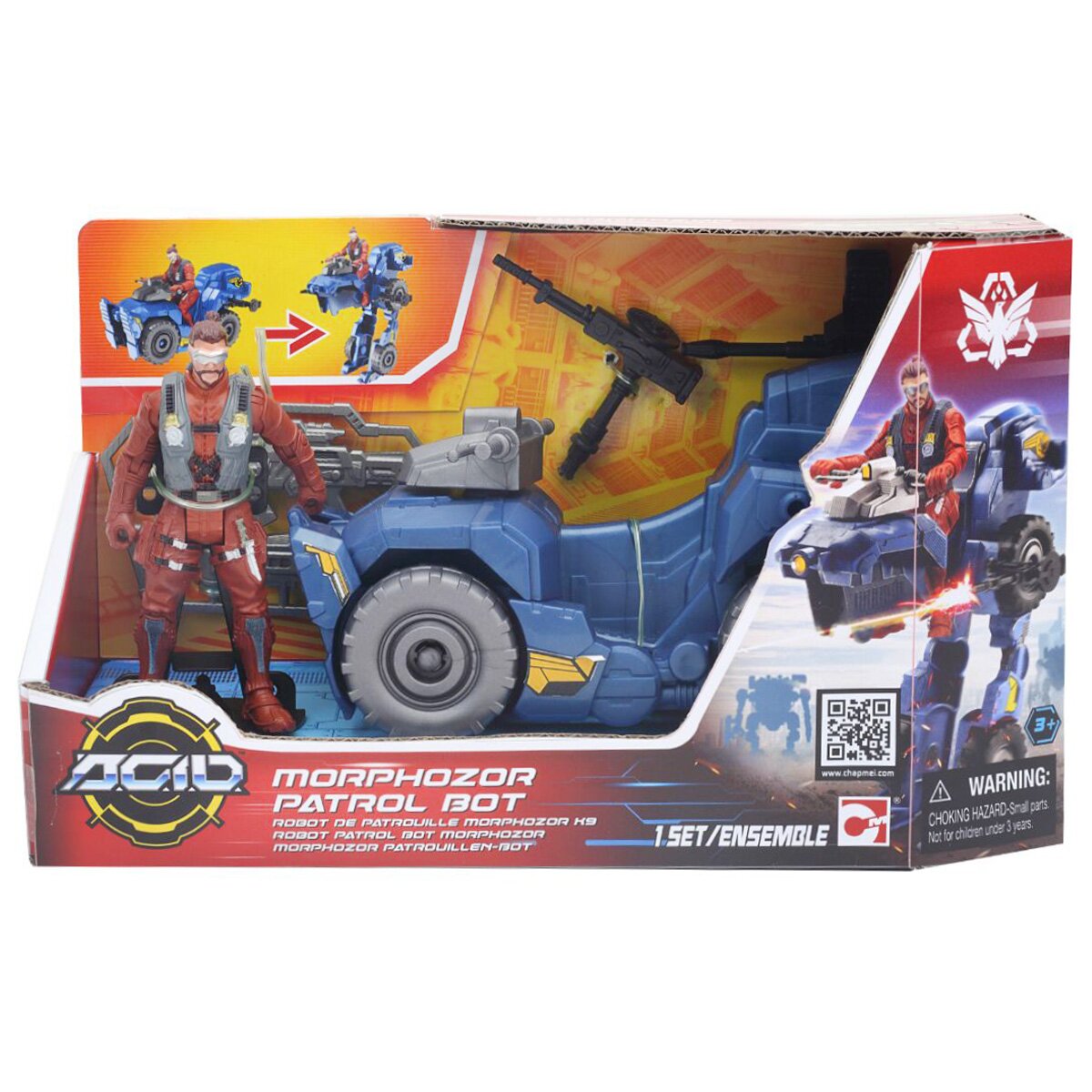 ACID Set de joaca figurina cu vehicul transformabil Morphozor Patrol Bot