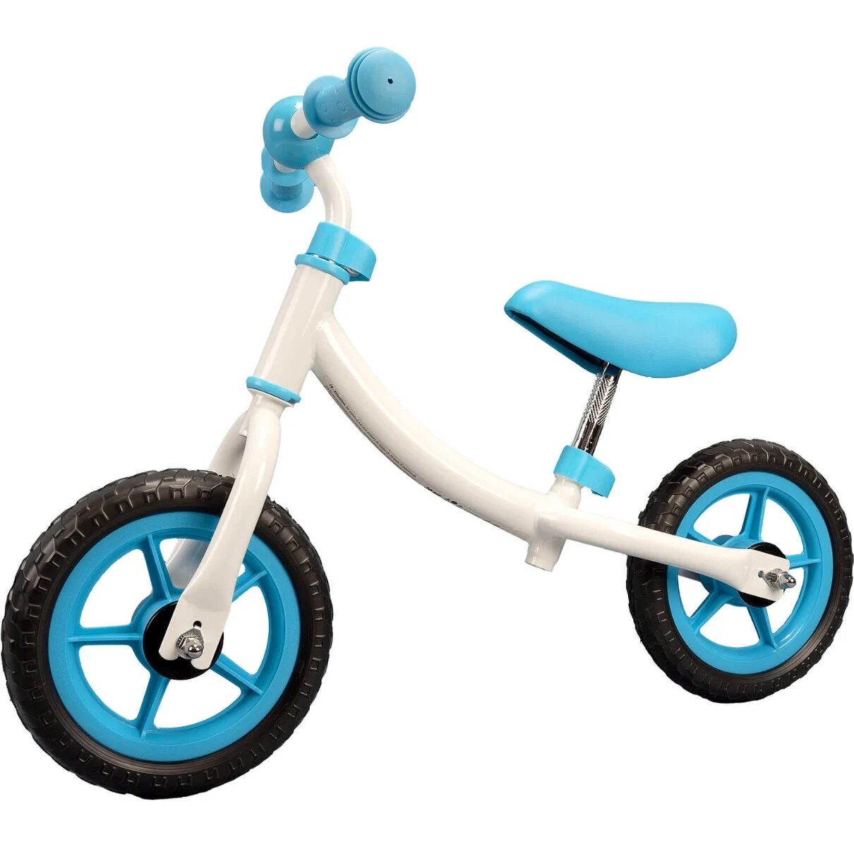 Action One Bicicleta fara pedale Baby Bliss cu cadru reversibil si stickere incluse 10 inch Alb