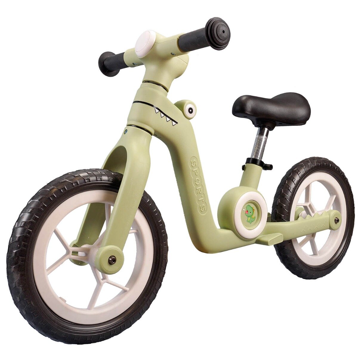 Action One Bicicleta fara pedale Little Dino 12 inch Verde