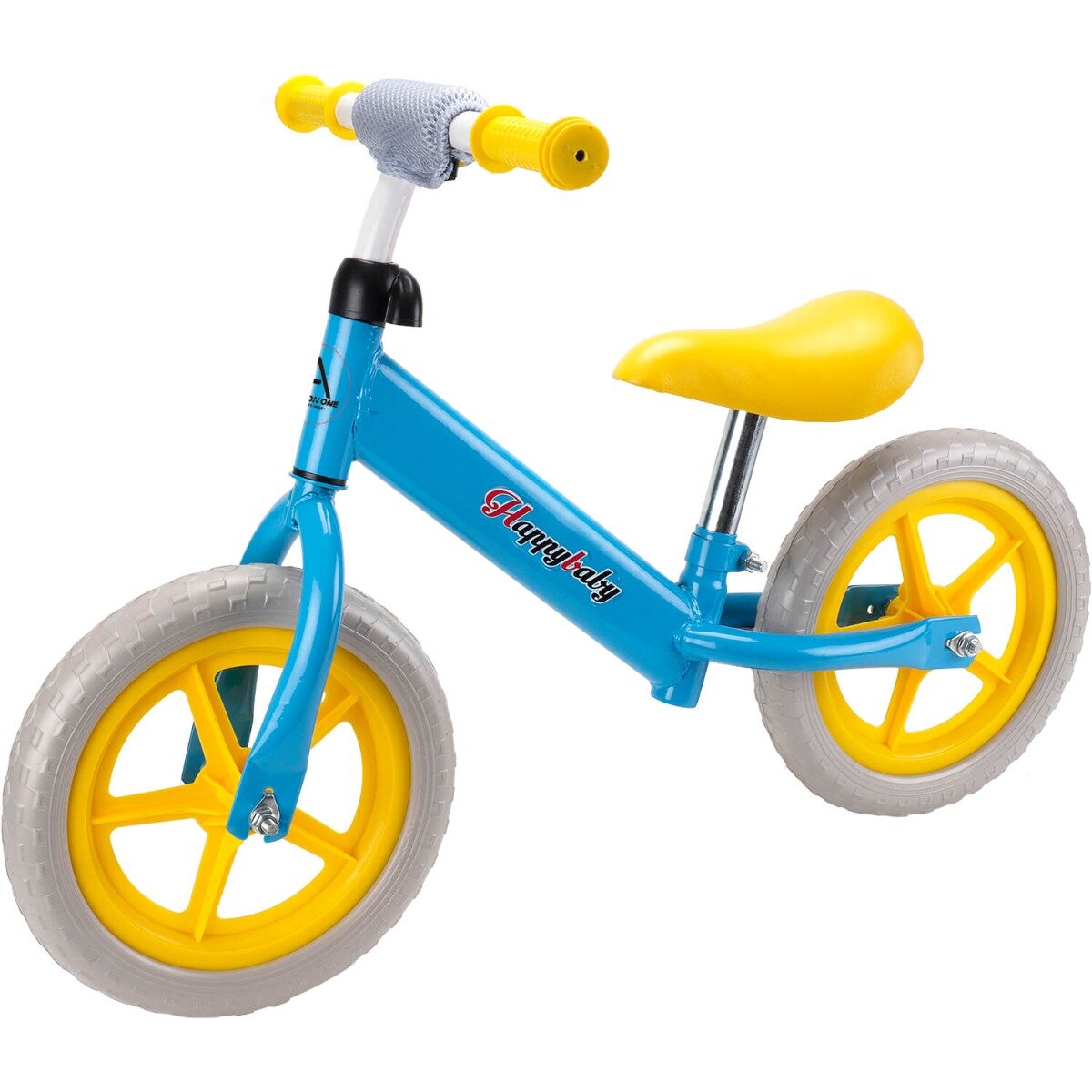 Action One Bicicleta fara pedale pentru copii Happy Baby 12 inch Bleu Galben