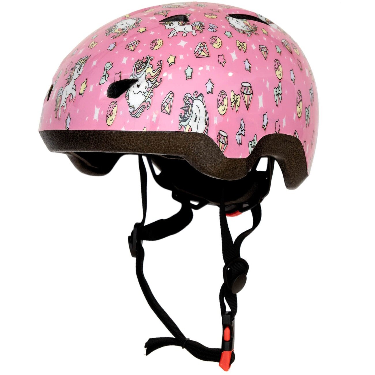 Action One Casca de protectie Stars and Unicorns marime 52-57 cm Roz