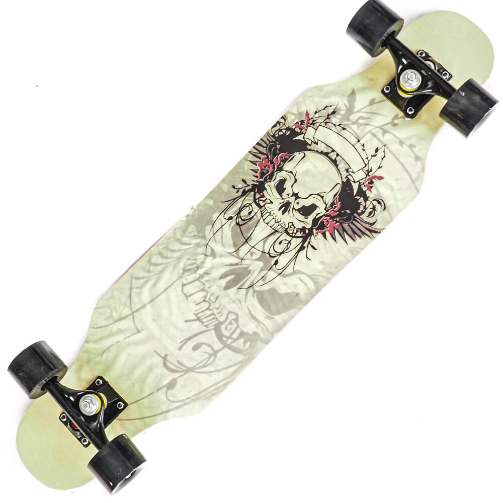Action One Longboard ABEC-7 PU Aluminiu 100 kg 79 x 20 cm Multicolor Angry Skull