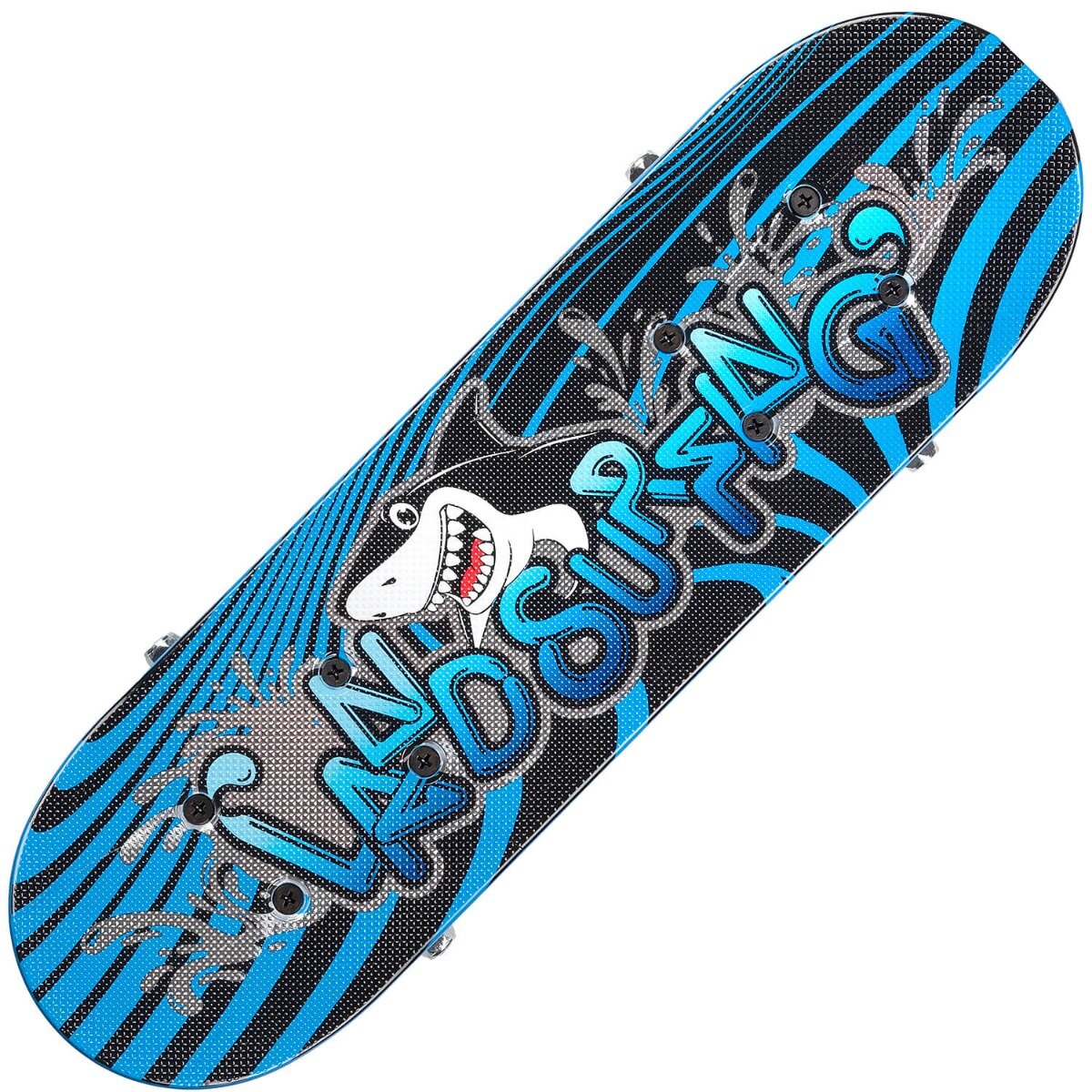Action One Penny board Shark print pe ambele fete 41 x 12 cm Albastru