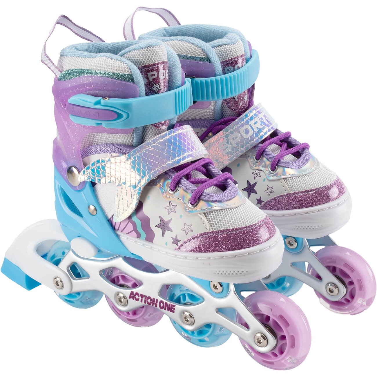 Action One Role reglabile Little Mermaid roti luminoase sina aluminiu S (31-34) Purple