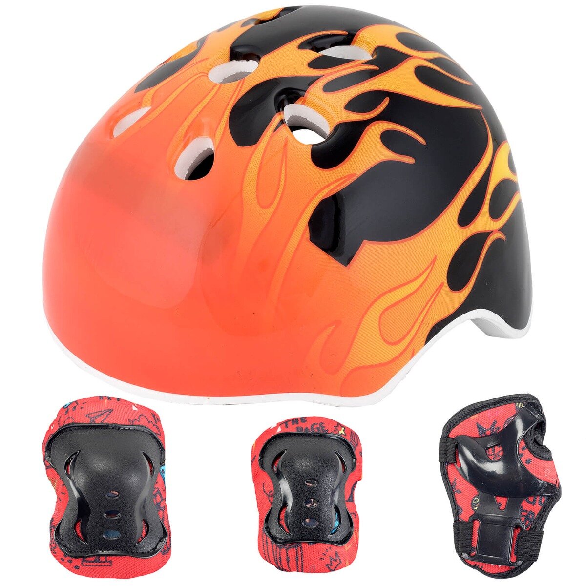 Action One Set casca si protectii Guard 7 piese marimea M Negru
