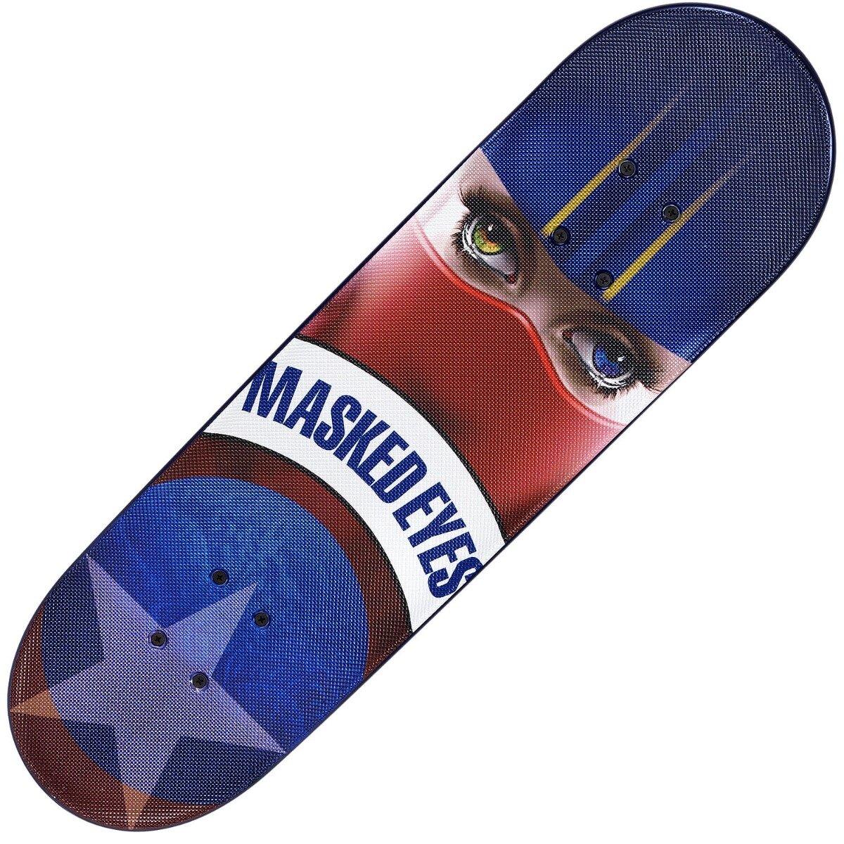 Action One Skateboard dublu print Aluminium Truck Masked Eyes 70 X 20 cm Multicolor