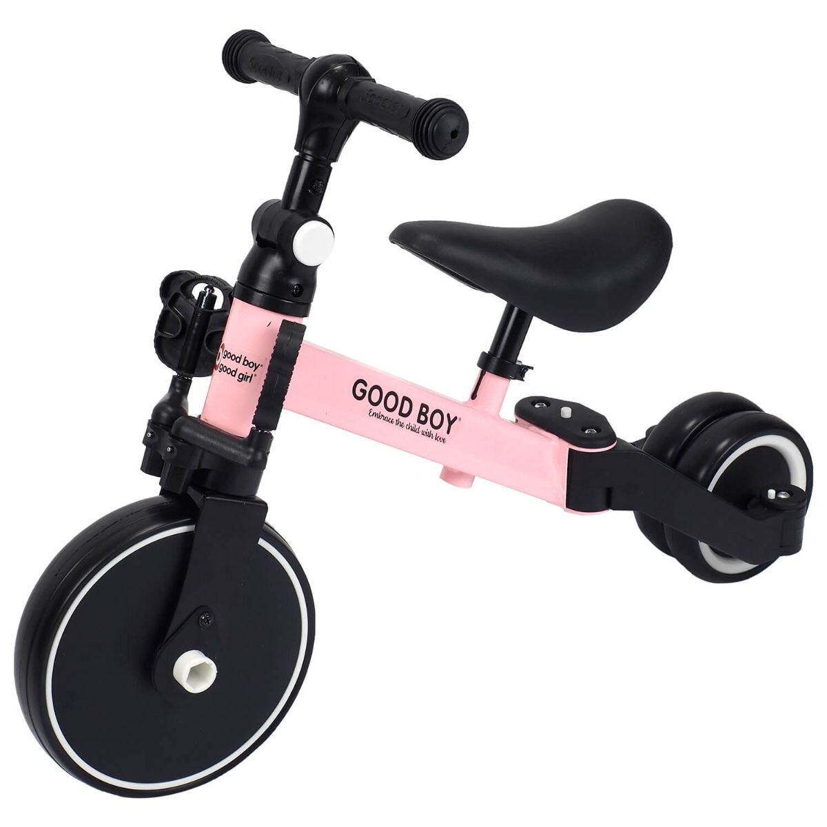 Action One Tricicleta transformabila in bicicleta fara pedale Coral Roz