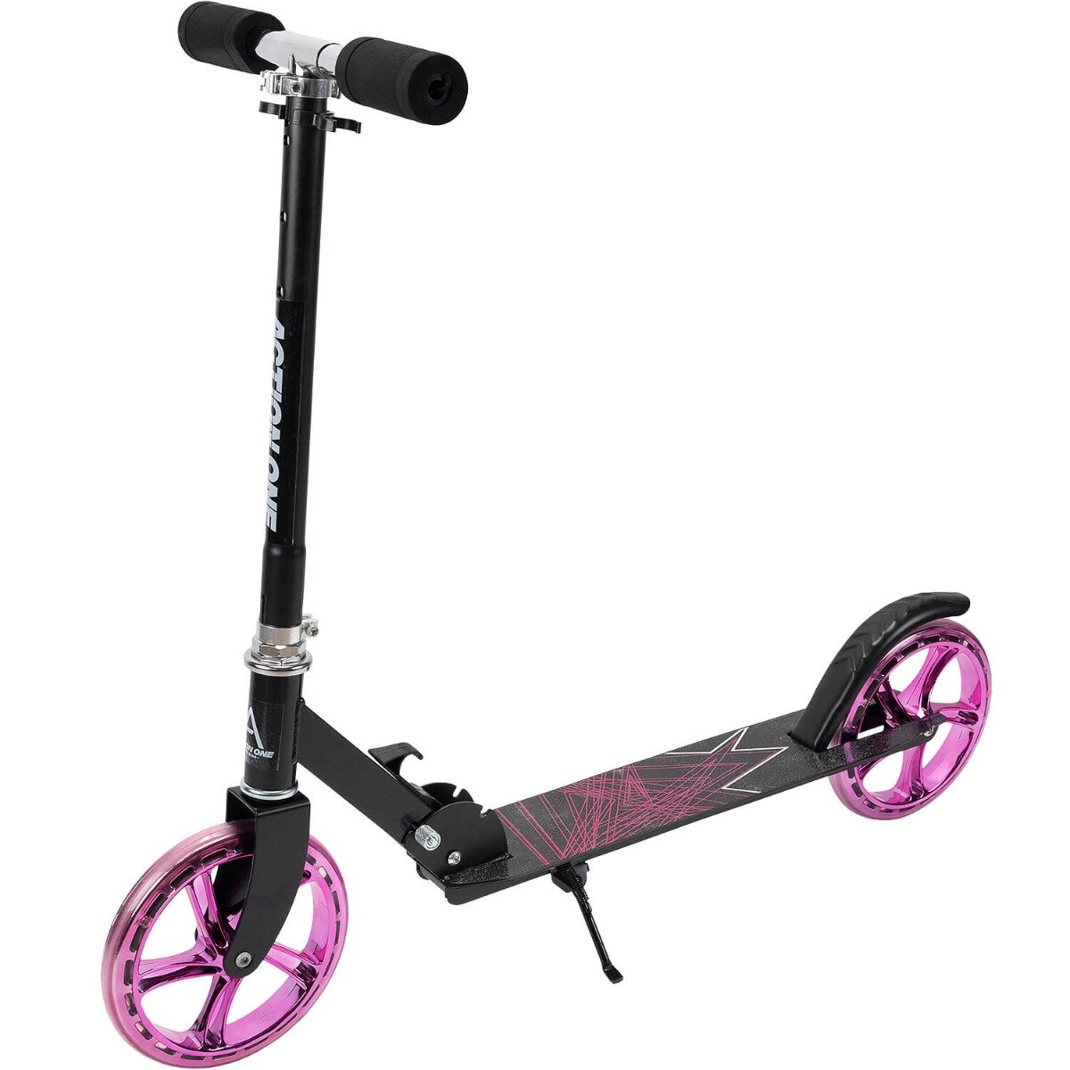 Action One Trotineta pliabila Flow cu cric si roti 200 mm Mov-Negru