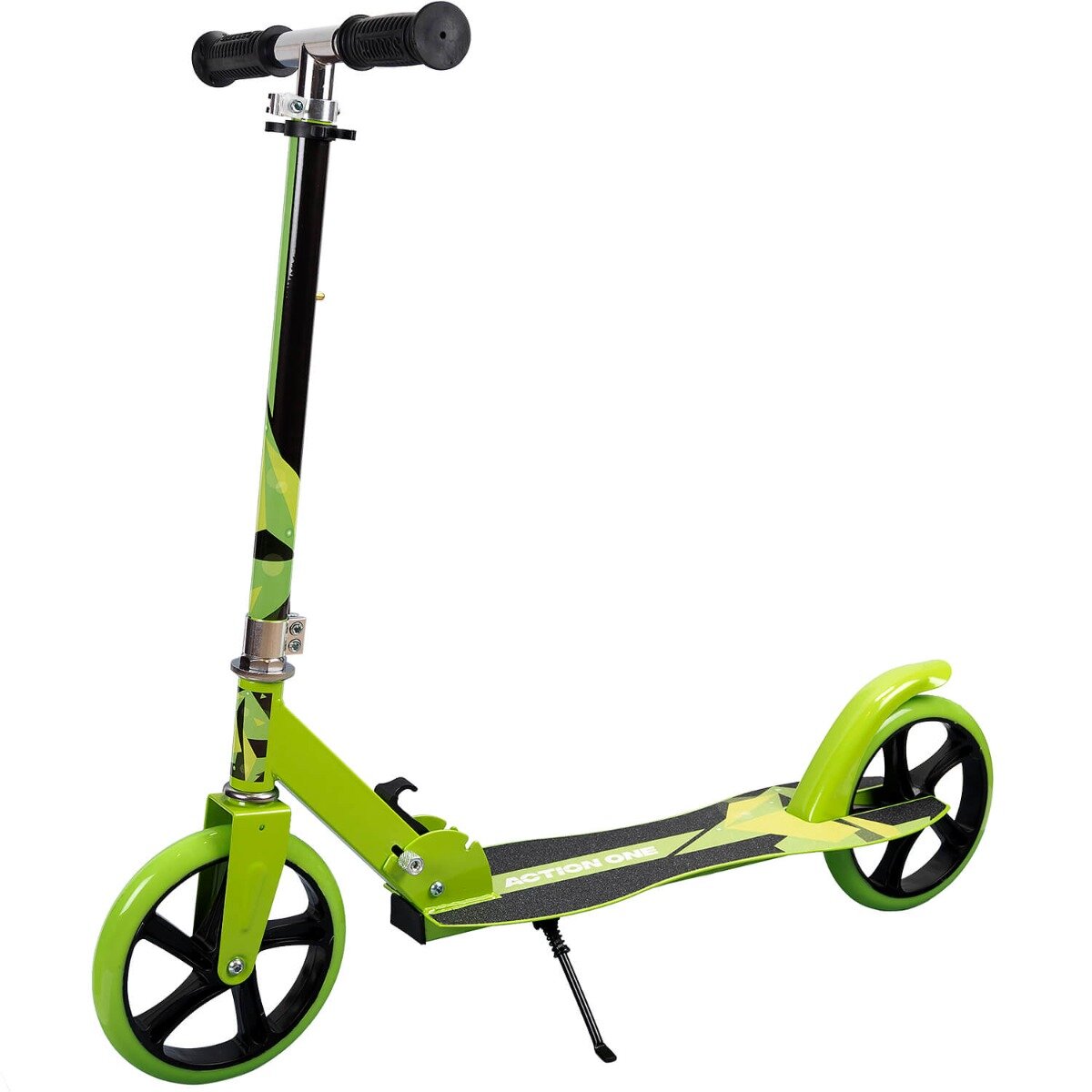 Action One Trotineta pliabila Nitro Green cu cric si roti 200 mm Verde